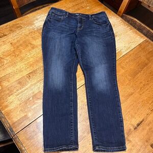 Old Navy Curvy Skinny Jeans Womens 12 Petite Dark Wash Mid Rise Stretch Denim